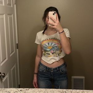 White crop top